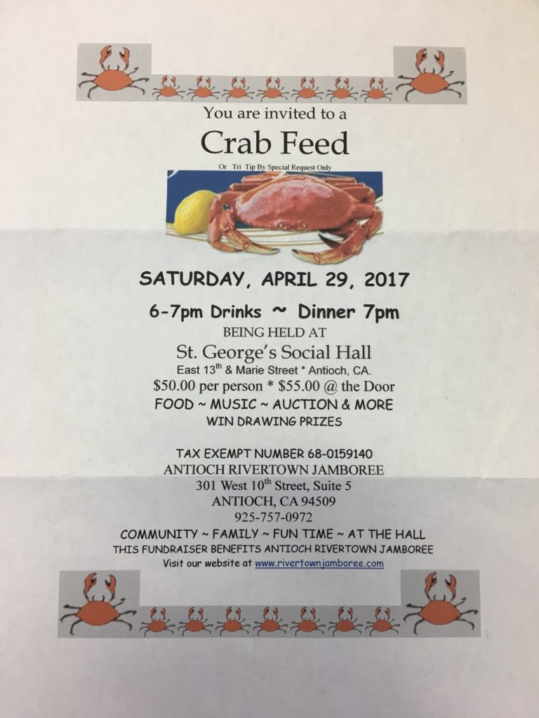 Antioch Rivertown Jamboree- Crab Feed